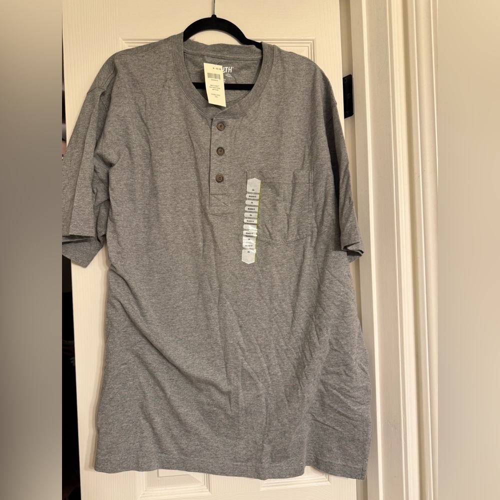 Duluth Trading Co Gray Button Down Shirt 2XL